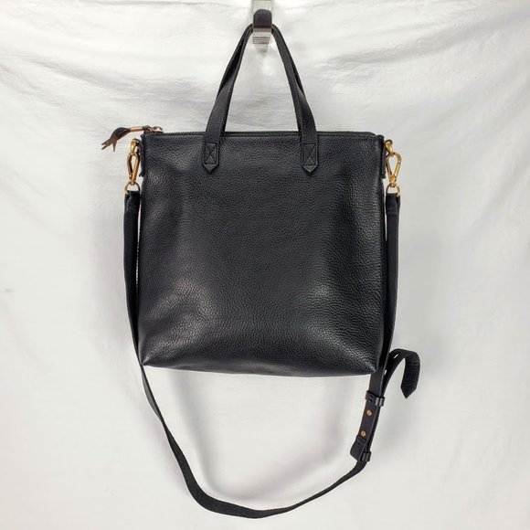 Madewell Handbags - Madewell Black Leather Zip Top Crossbody Bag Purse